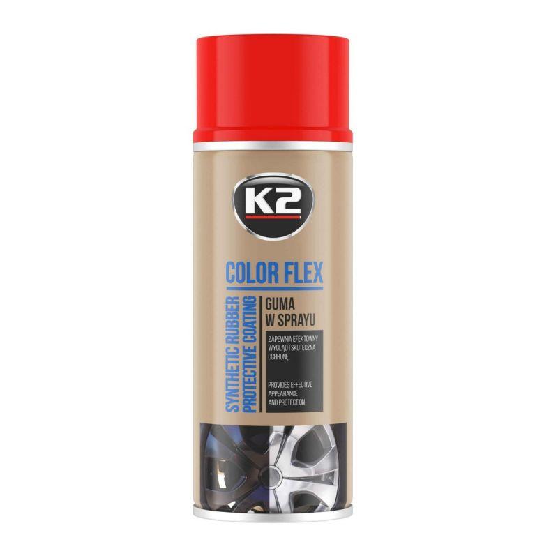 K2 COLOR FLEX rubber spray red
