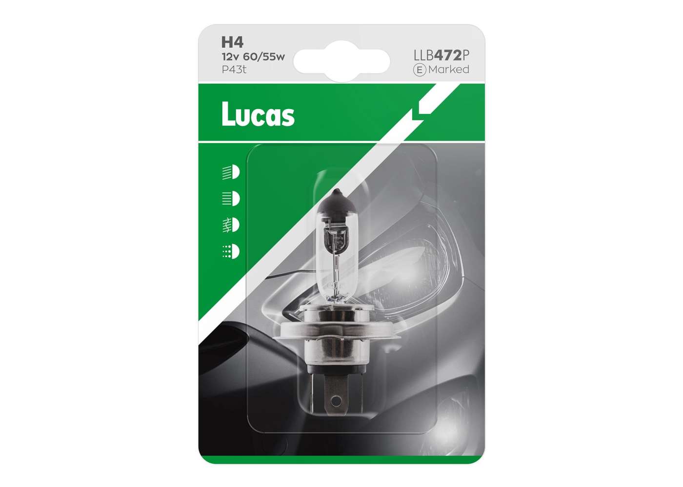 LUCAS 12V 60/55W P43t H4 BLISTER sijalice