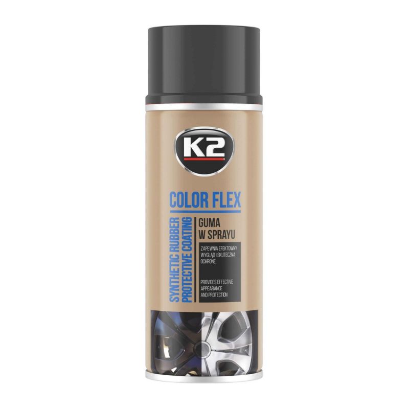 K2 COLOR FLEX rubber spray black matt 